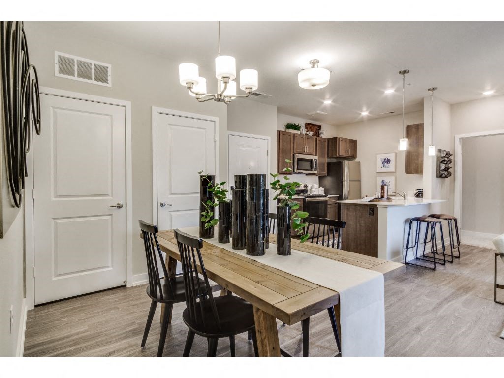 Cedar Kitchen and Dining at Montgomery Place Apartments, Montgomery, IL, 60538