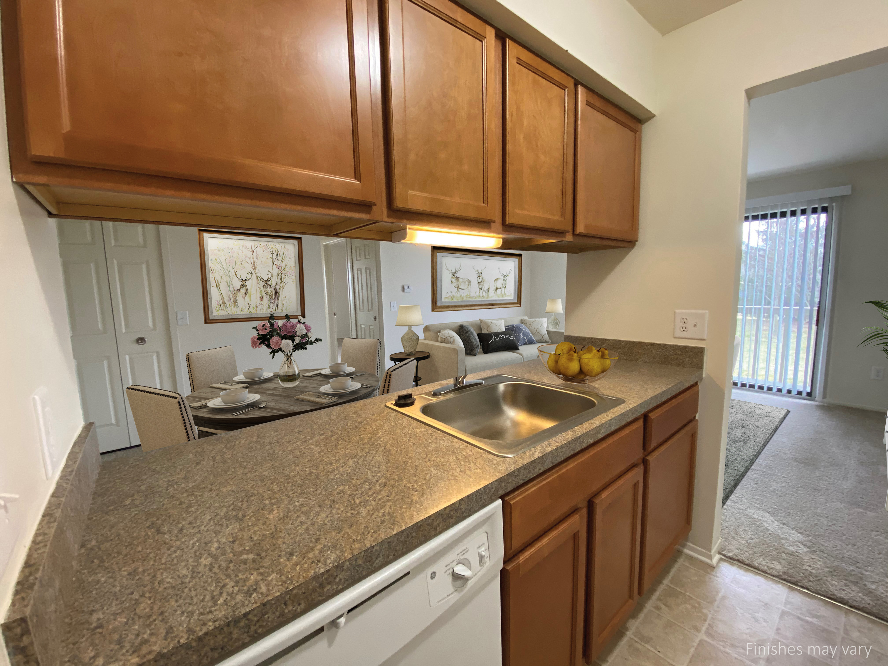 Iris View Kitchen at Stone Ridge Apartments, Wixom, MI, 48393