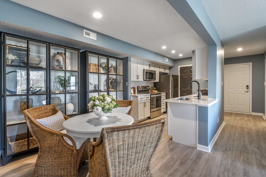 Kitchen and diningat Sundance Apartments, Indianapolis, IN