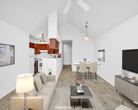 Tulip Layout Third Floor Cathedral Ceiling at LakePointe Apartments, Ohio 45103