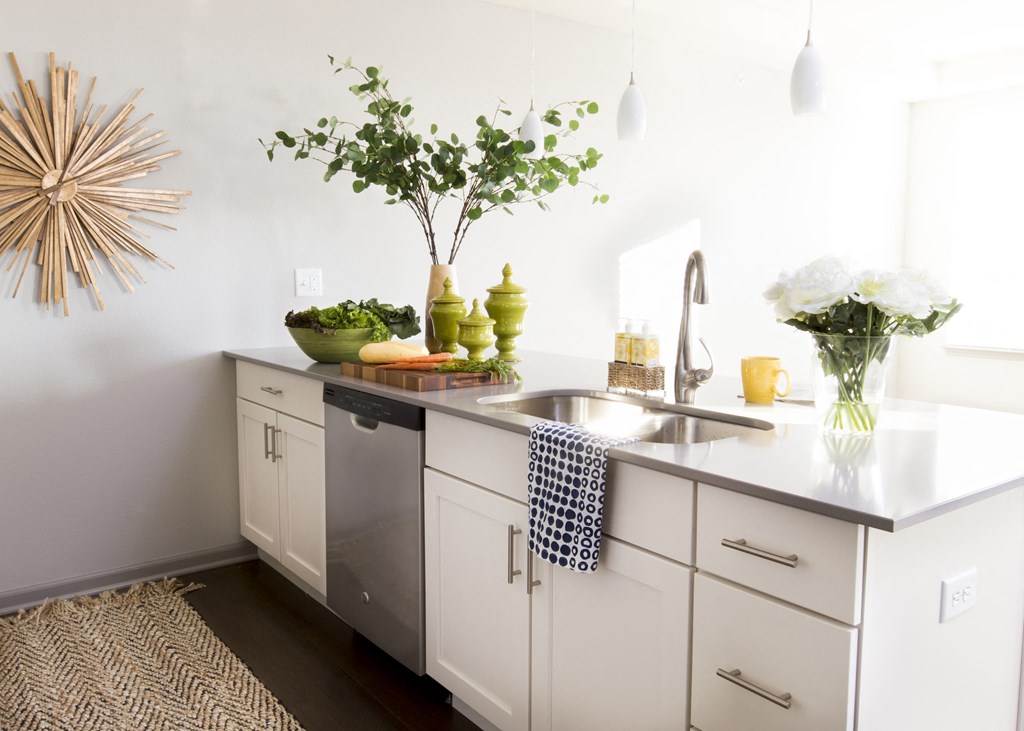 Stainless Steel Sink With Faucet and dishwasher In Kitchen WaterFront Apartments, Virginia Beach, VA,23453