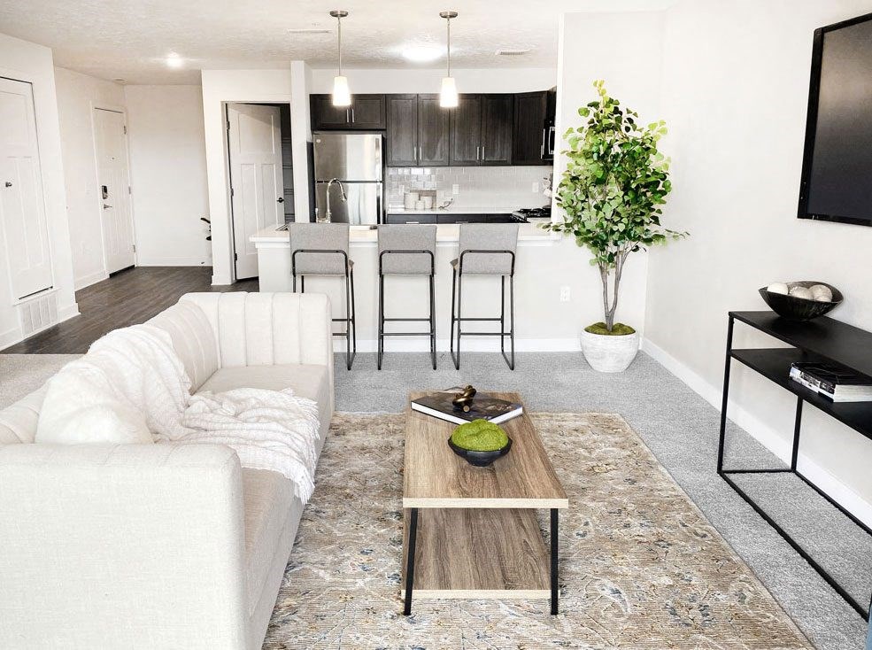 Living Room Interior at Meadowbrooke Apartment Homes, Grand Rapids, Michigan