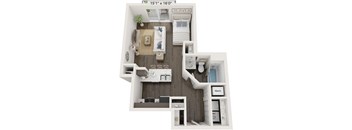 Studio floor plan at Meadowbrooke Apartment Homes in Grand Rapids, MI 49512