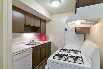 Galley-Style Kitchen at Old Monterey Apartments in Springfield, MO