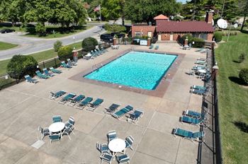 Large Outdoor Swimming Pool with Sundeck at Old Monterey Apartments, Springfield, MO