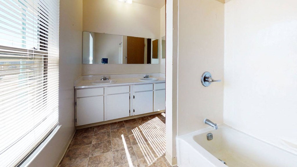 Upgraded Bathroom with Double Sinks at Mount Royal Townhomes, Kalamazoo