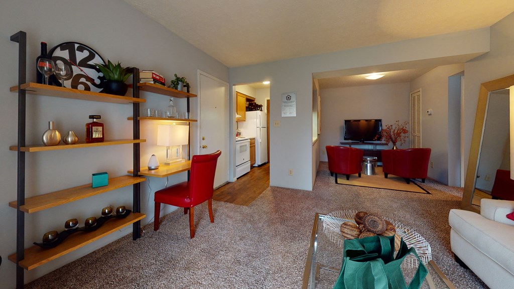 Main living room at The Timbers Apartments, Evansville, IN, 47715
