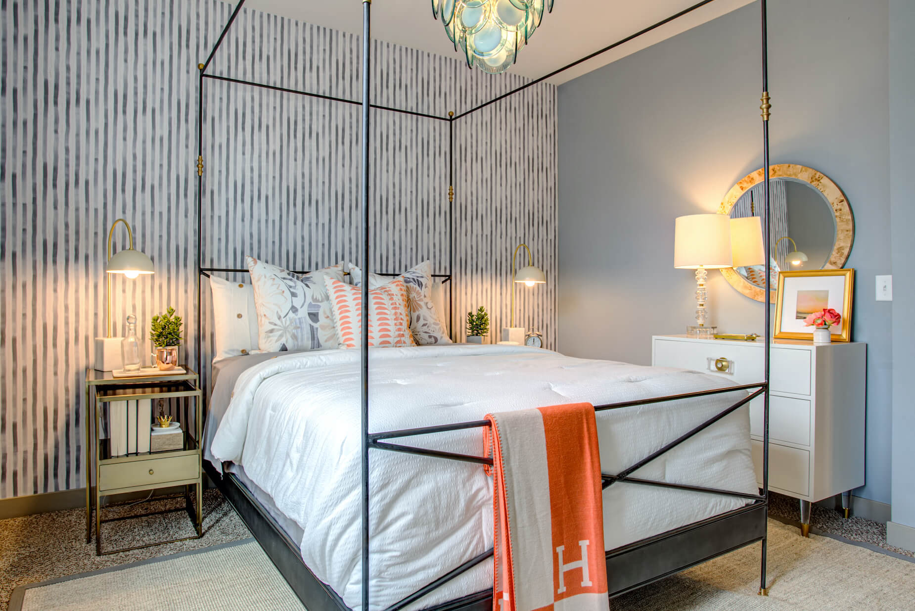 Comfortable Bedroom at River Crossing Apartments, St. Charles, MO, 63303