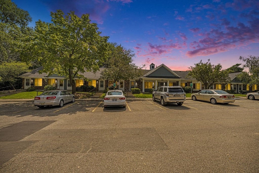 Off street parking at Newport Village Apartments, Portage, MI