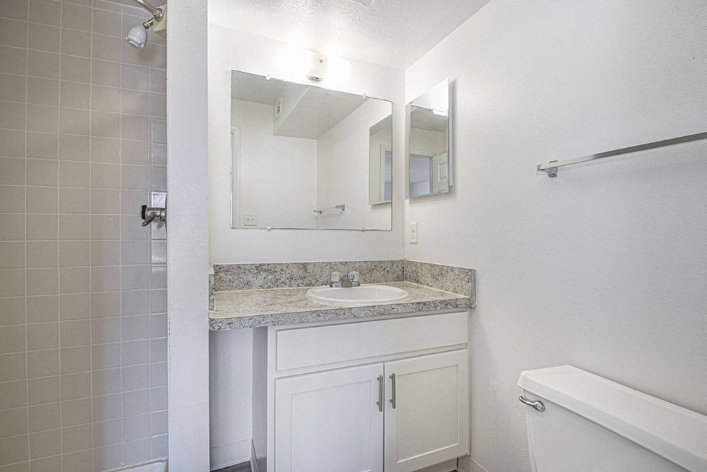 second bathroom with a walk-in showerat North Pointe Apartments, Indiana, 46514