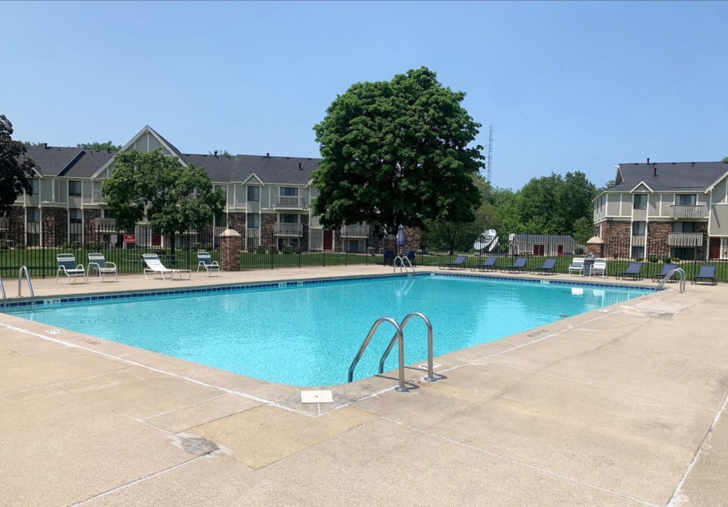 Outdoor Swimming Pool at Normandy Village Apartments, Indiana, 46360