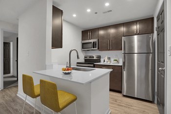 Newly Refurbished Kitchen and Cabinetry Newly Refurbished Kitchen and Cabinetry at Sundance Apartments, Indiana, 46237 - Photo Gallery 2