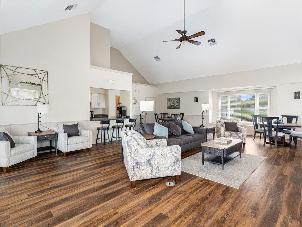 Clubhouse with High Ceilings at Oak Shores Apartments in Oak Creek, WI