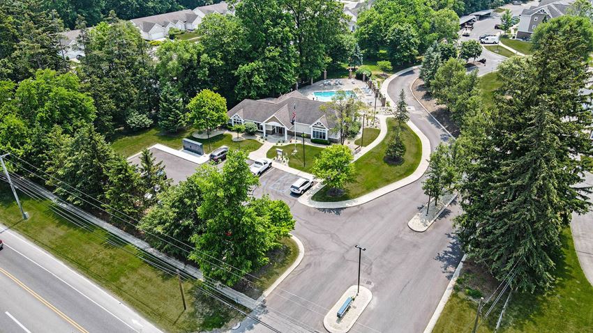Aerial View of Leasing Office/Community Building Aerial View of Leasing Office/Community Building at Orchard Lakes Apartments, Ohio 43615 - Photo Gallery