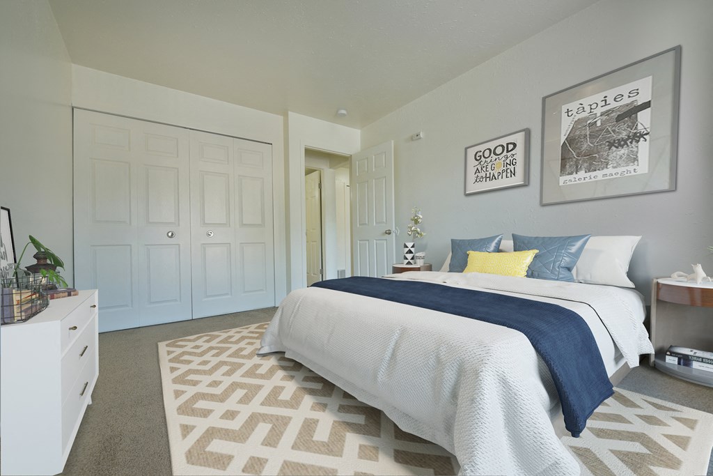 Timberland Bedroom Model at Woodland Place Apartments, 48640