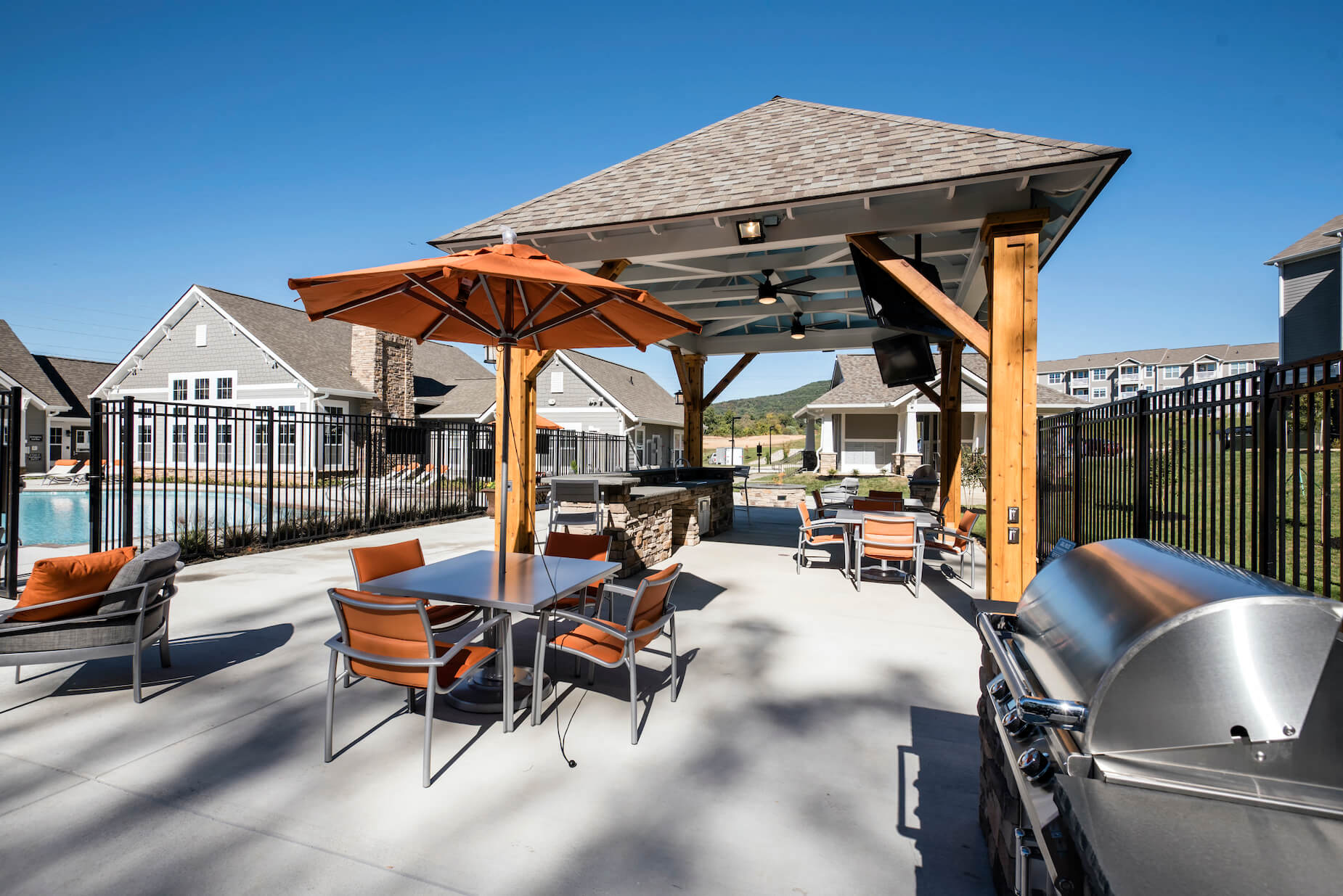 Poolside Grilling Stations at The Retreat Apartments, Roanoke, 24019