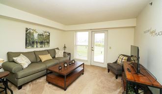 Inviting Living Room at Hunters Pond Apartment Homes, Champaign, IL, 61820