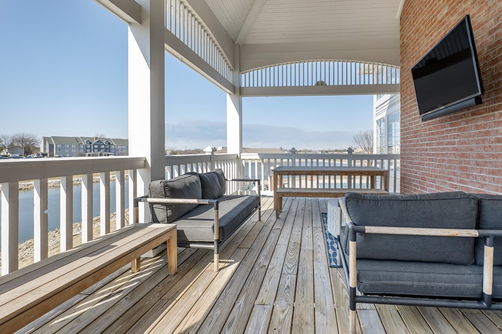 Patio at Sundance Apartments, Indianapolis, IN, 46237