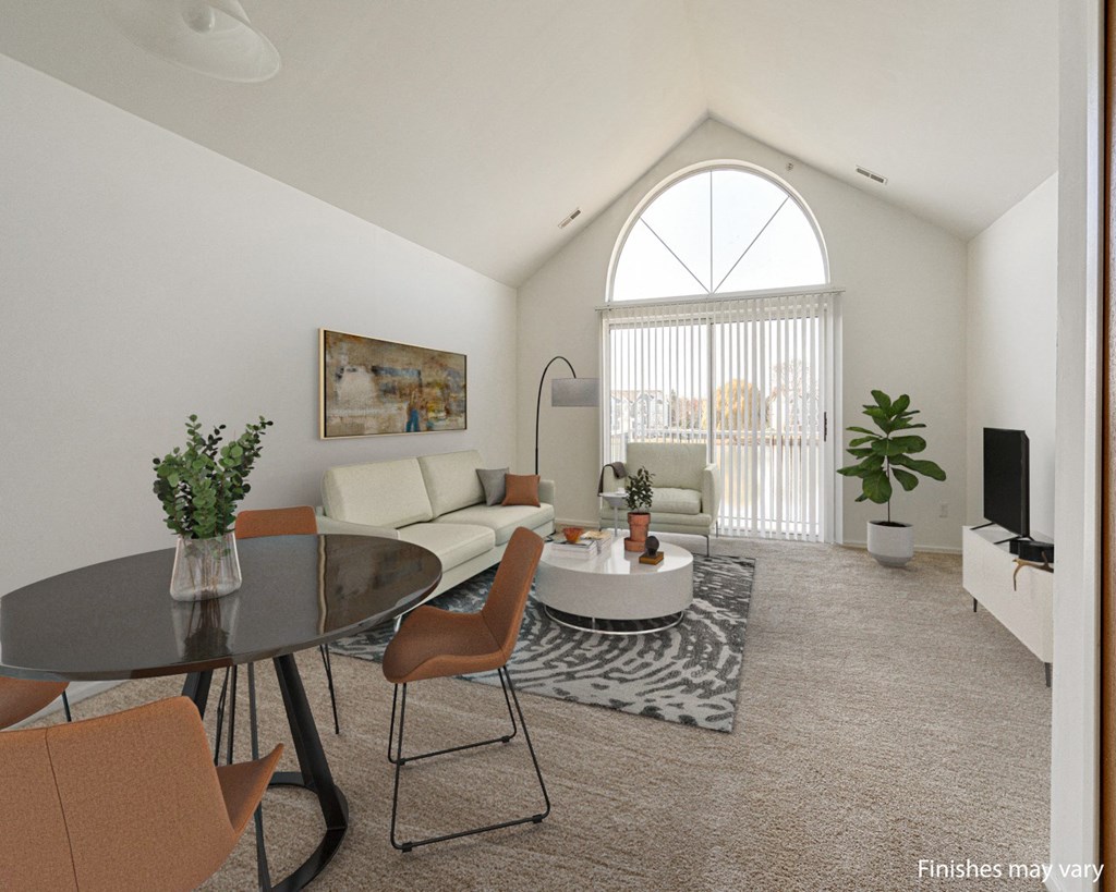 Peony Layout Third Floor Cathedral Ceiling at The Harbours Apartments, Clinton Township, MI 48038