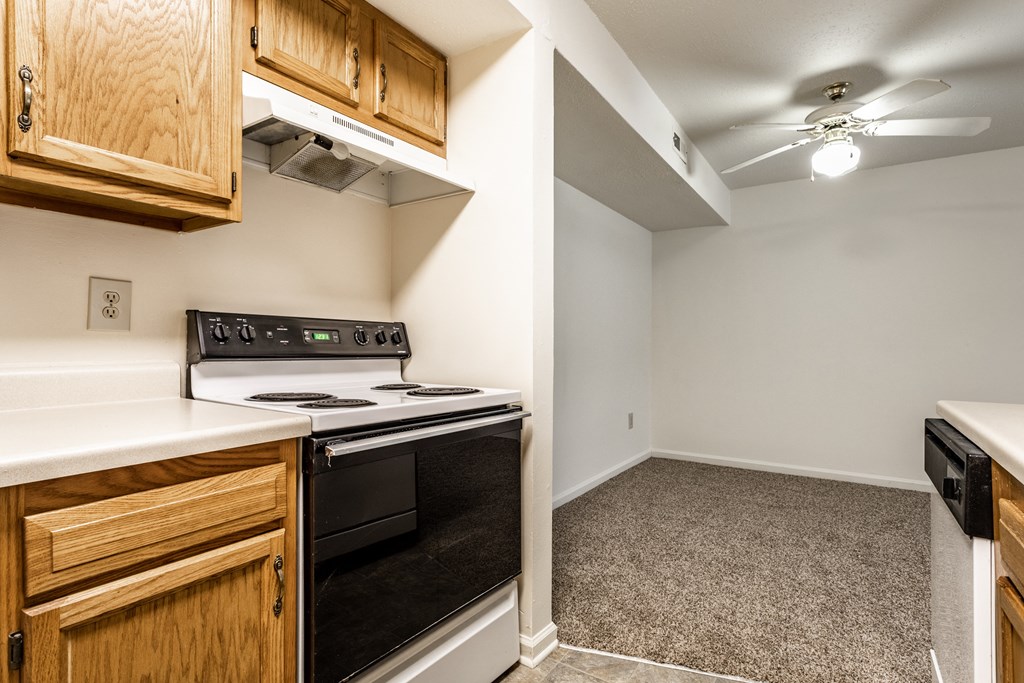 the kitchen at Pheasant Run Apartments, Lafayette, Indiana
