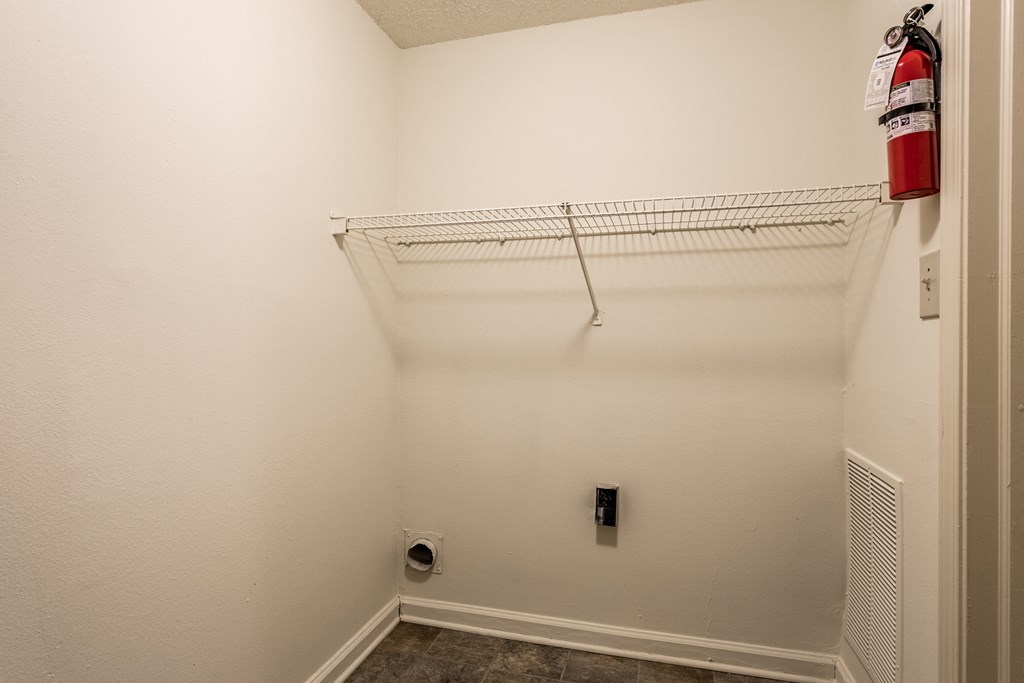 an empty closet at Pheasant Run Apartments, Lafayette