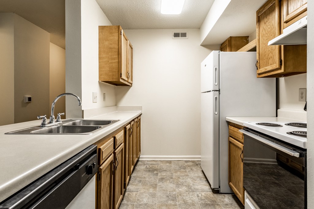 Wooden cabinets at Pheasant Run Apartments, Lafayette, IN, 47909