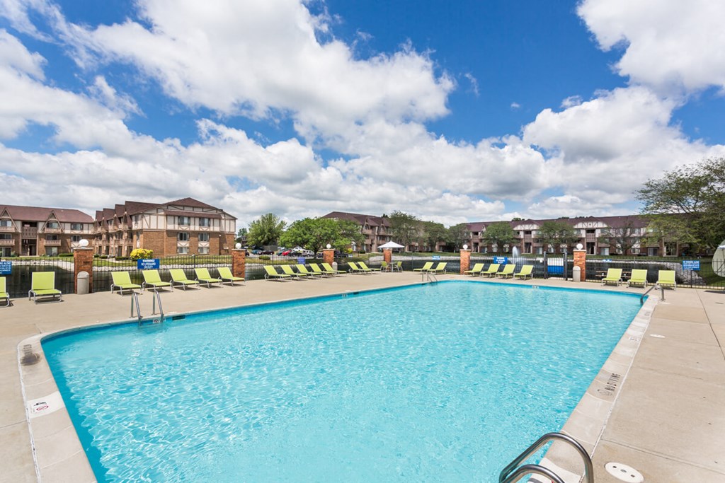 Pool and Community View at Scarborough Lake Apartments, Indianapolis, 46254