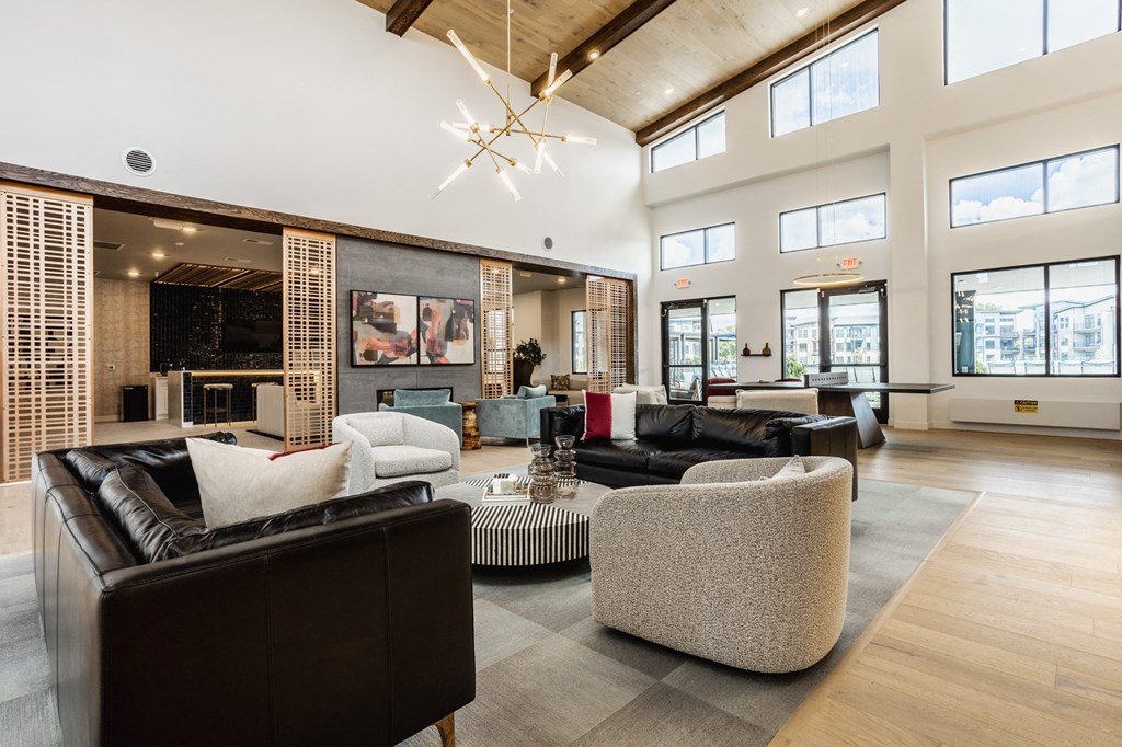 Airy and Bright Modern Living Room at Upper Vue Flats, Dublin, Ohio