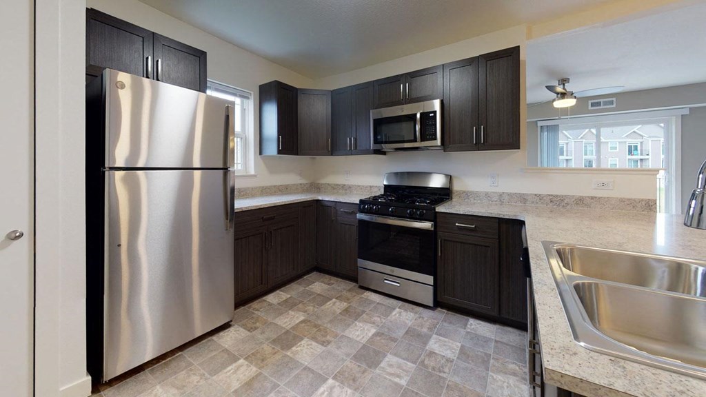 End Style Kitchen at The Reserve at Destination Pointe in Grimes, IA with