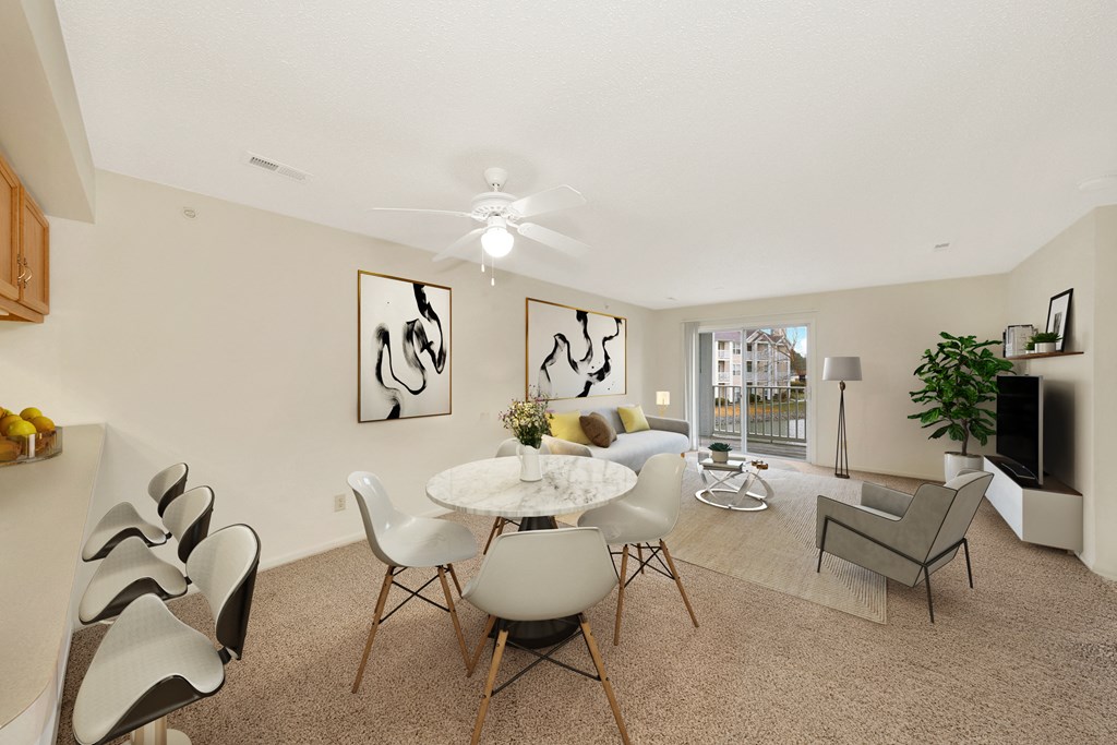 Living Room Angle at WaterFront Apartments, Virginia, 23453