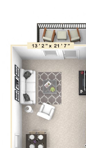 The Ridge - 2 BR 2 BA Floor Plan The Ridge - 2 BR 2 BA Floor Plan at The Retreat Apartments, Roanoke