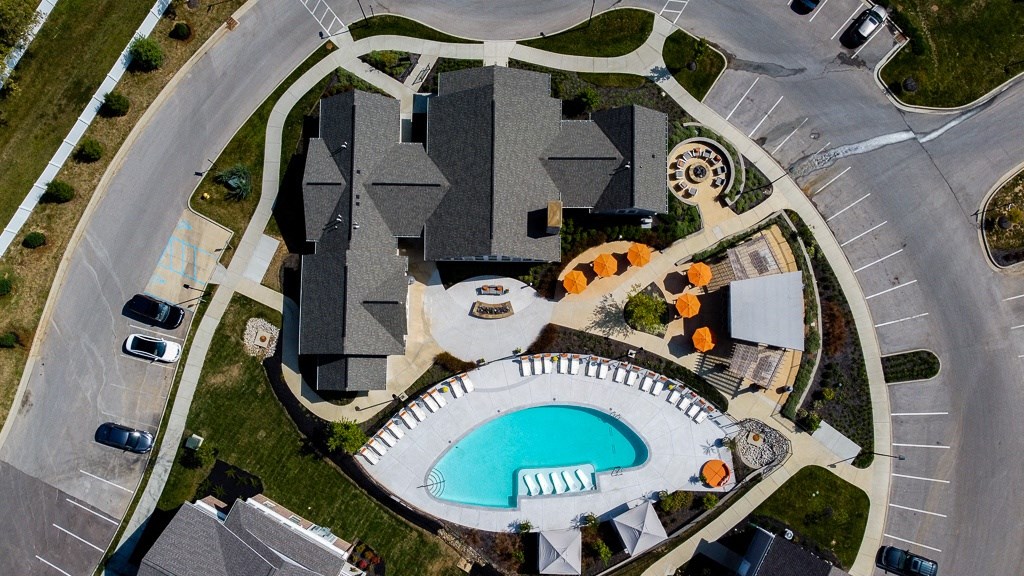Aerial View at River Crossing Apartments, St. Charles, MO