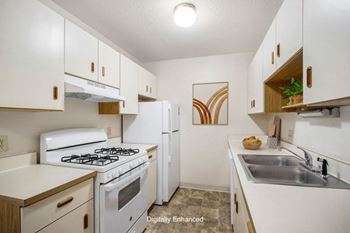 Fully Equipped Kitchen at Seville Apartments in Kalamazoo, MI