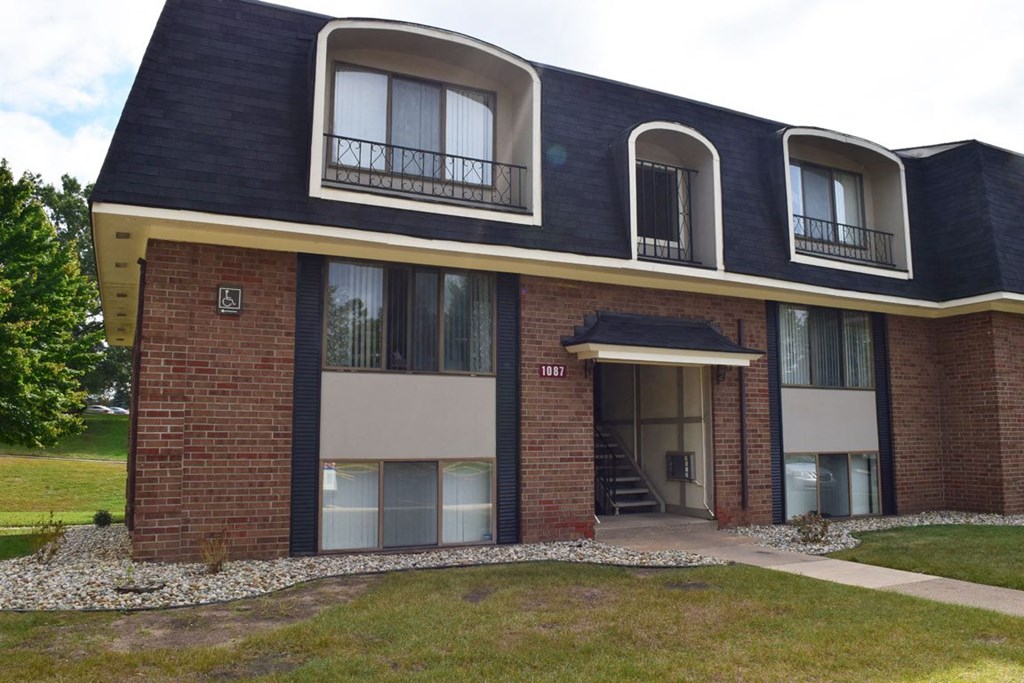 exterior building view at Seville Apartments, Michigan