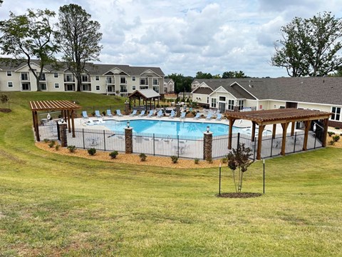 our apartments showcase an unique swimming pool  at Signature Pointe Apartment Homes, Athens, 35611