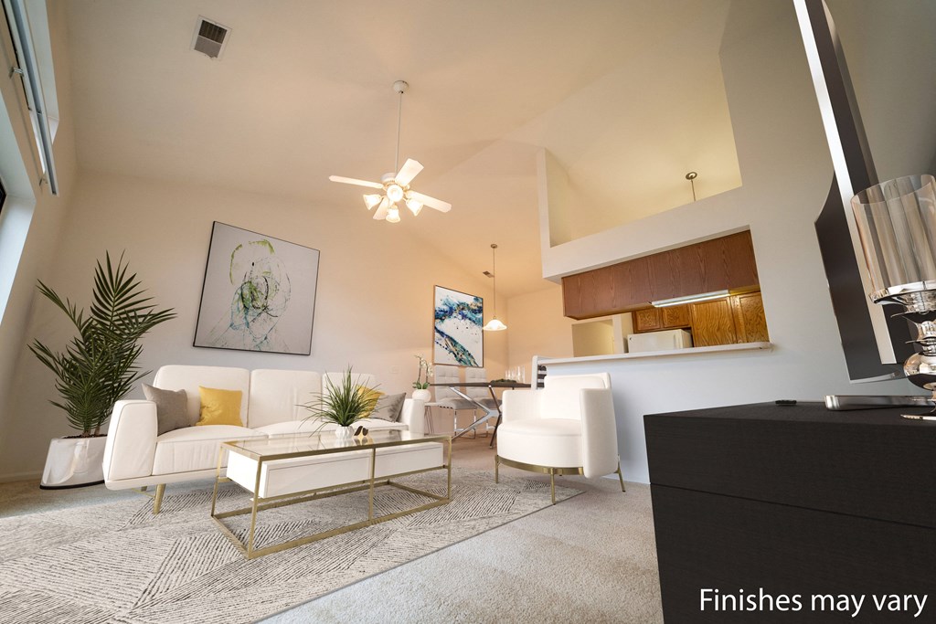 Sarah Living Room at Prairie Lakes Apartments, Peoria, IL