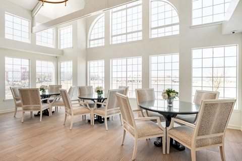 A dining room with a table and chairs. at Sundance Apartments, Indianapolis, Indiana