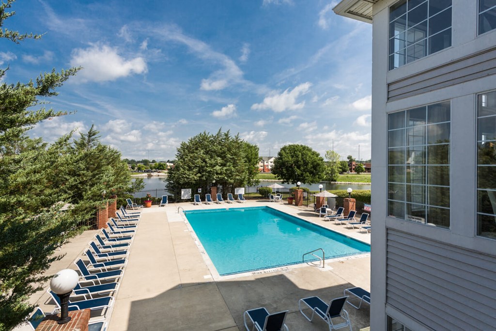 Pool Side Relaxing Area With Sundeck at Sundance Apartments, Indiana, 46237