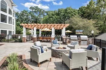 A patio with a  at Sunscape Apartments, Virginia, 24018