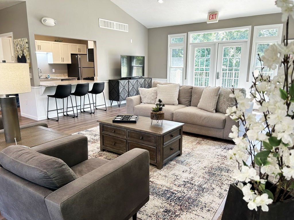 Open space living with lounge spaces at Tall Oaks Apartment Homes in Kalamazoo, MI 49009