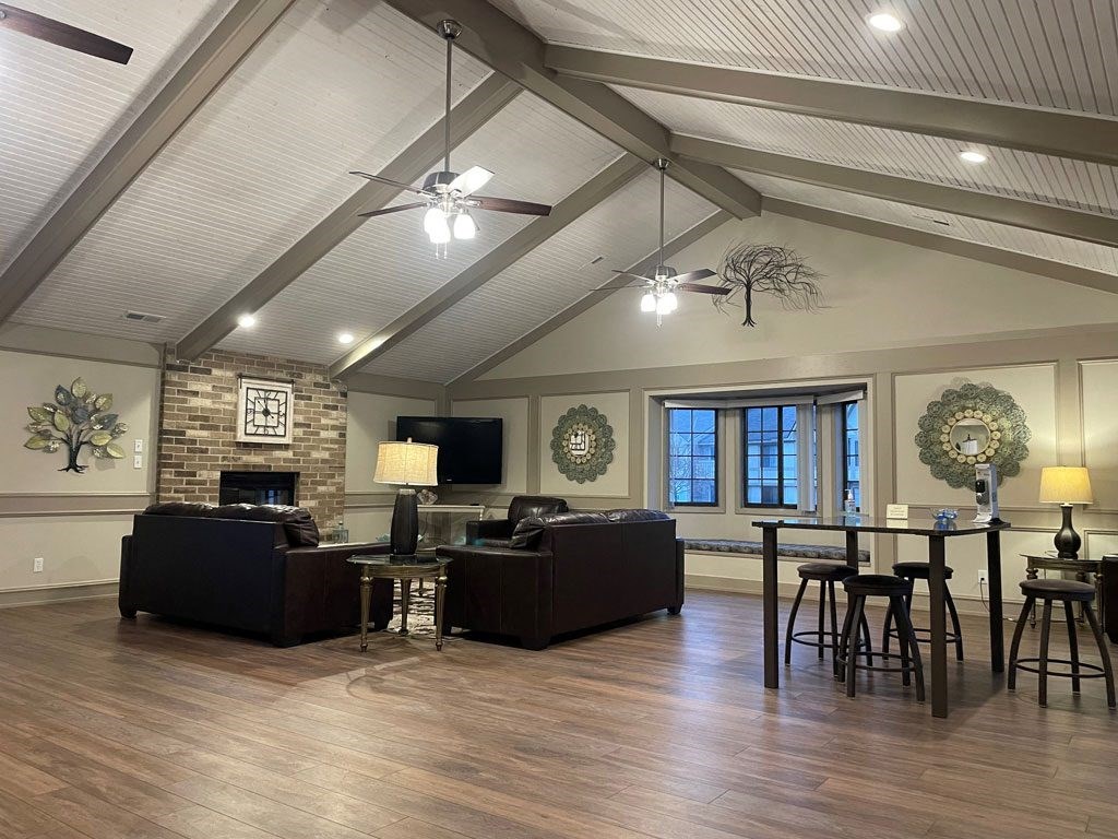 Community Building with a high ceiling at Tanglewood Apartments, Oak Creek, WI
