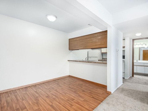 Hardwood Flooring in Dining Room at Tanglewood Apartments, Oak Creek, WI, 53154