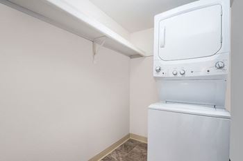 a white washer and dryer at Tanglewood Apartments, Oak Creek