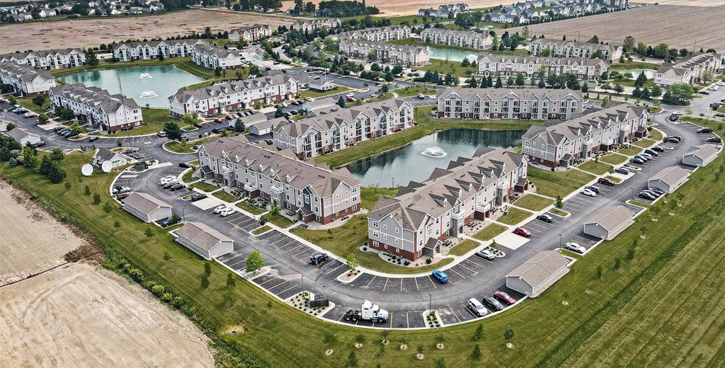 Aerial Views of Community at Tracy Creek Apartments, Perrysburg, Ohio
