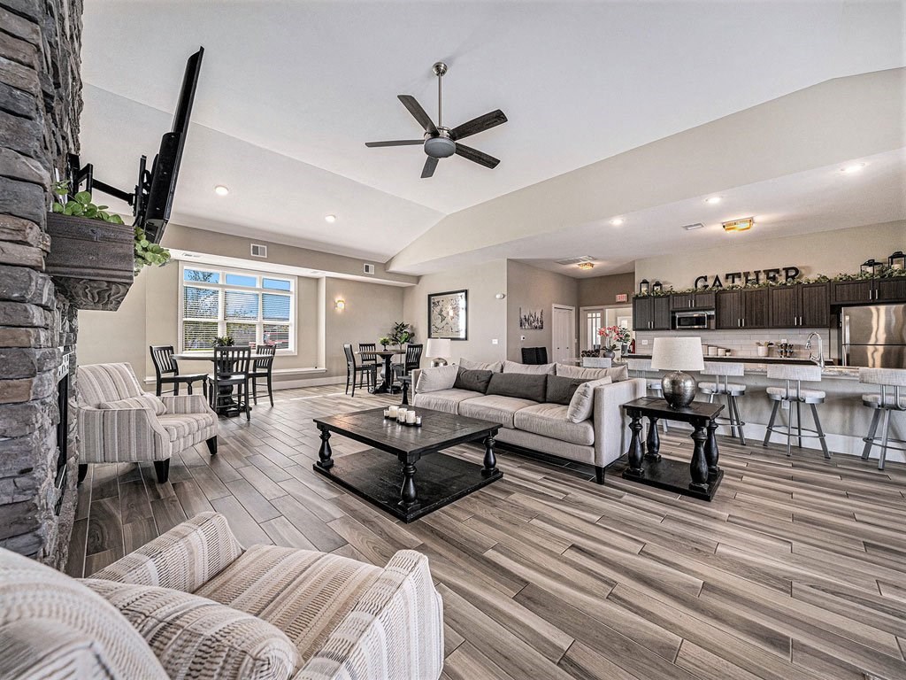 Comfortable Seating Areas at Community Building for Trade Winds Apartment Homes in Elkhorn, NE 68022