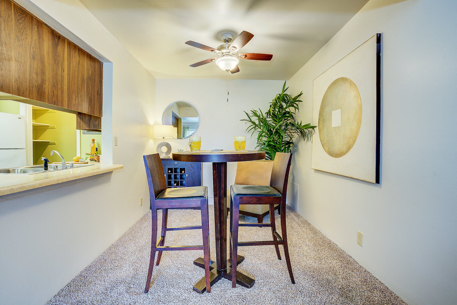 Model Dining Area at Bay Pointe Apartments, Lafayette, Indiana