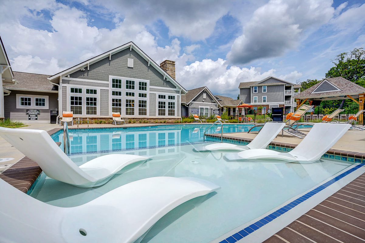 Relaxing Swimming Pool With Sundeck at The Retreat Apartments, Roanoke, VA