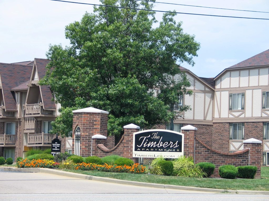 The Timbers Entrance at The Timbers Apartments, Evansville, 47715