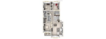The Washington - 3 BR 2 BA Floor Plan at Enclave Apartments, Midlothian, VA, 23114