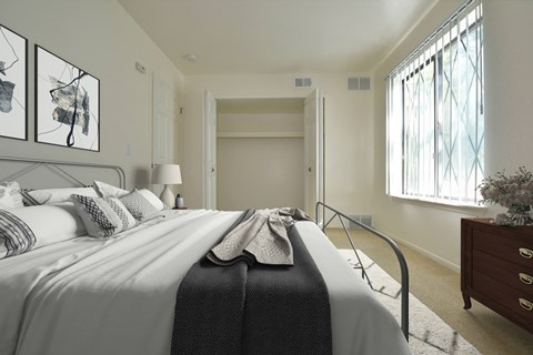 Timberland Layout Bedroom Model at Woodland Place Apartments, Midland, MI